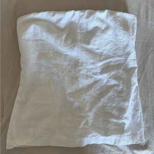WAYF White Strapless Linen Top